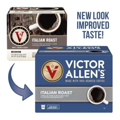 Victor Allen's Coffee Italian Roast, Dark Roast, 80 Count, Single Serve Coffee Pods for Keurig K-Cup Brewers