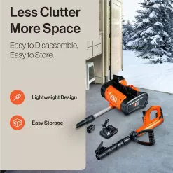 SuperHandy Snow Thrower Power Shovel 4Ah DC 20V Upgraded Design