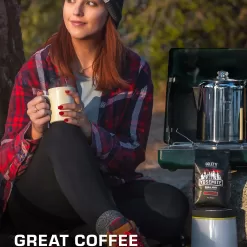 COLETTI Bozeman Camping Coffee Pot – Coffee Percolator – Percolator Coffee Pot for Campfire or Stove Top Coffee Making – 9 CUP