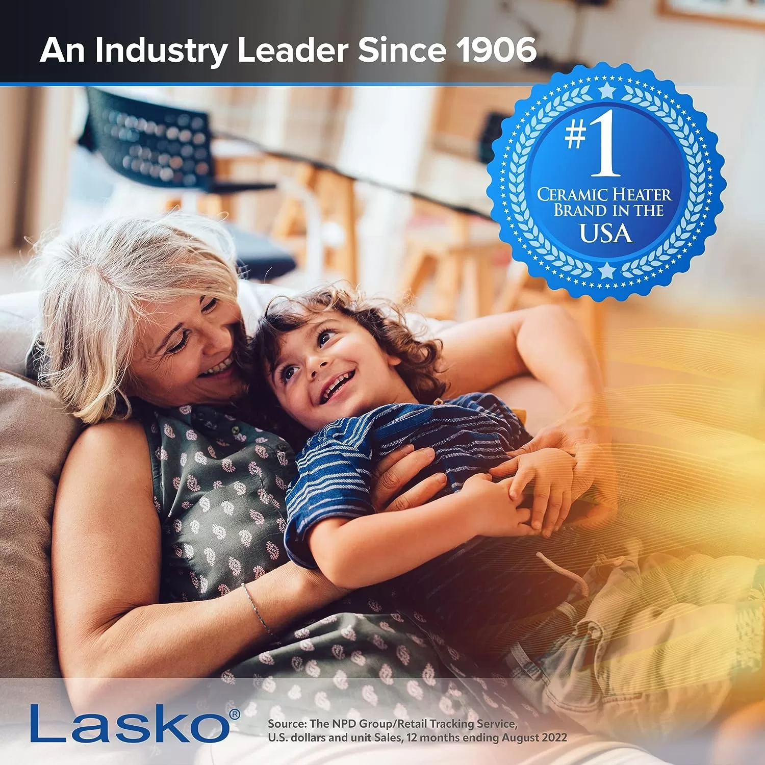 Lasko Oscillating Hybrid Fan and Space Heater for Home, All Season High Velocity Hybrid, White, 1500W, FHV820