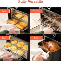 COSORI Air Fryer Oven Combo 7 Qt, Countertop Convection (100℉ to 450℉) , Stainless Steel, 1800W