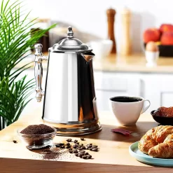 Francois et Mimi Custom-Style Double Wall French Coffee Press, 34-Ounce, Stainless Steel (Vintage)