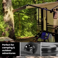 ABBA Double Burner Portable Propane StoveTop - Lightweight Alloy Steel Portable Stove, 13.19
