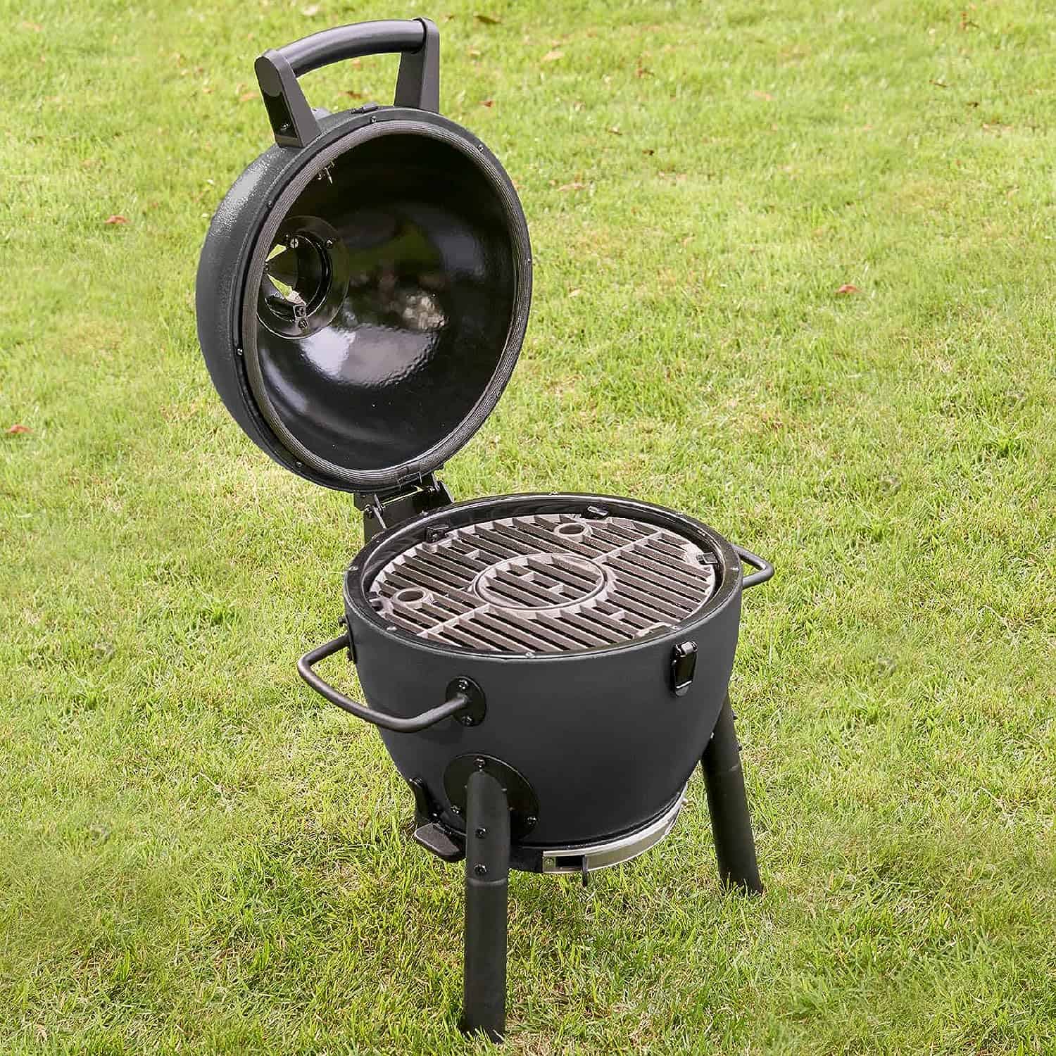 Char-Griller E86714 AKORN Jr. Kamado, Ash Portable Charcoal Grill