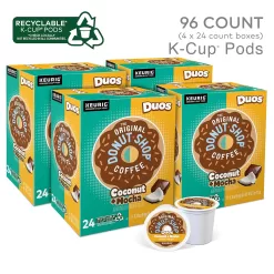 The Original Donut Shop Duos Coconut + Mocha Keurig Single-Serve K-Cup Pods, Medium Roast Coffee, 96 Count