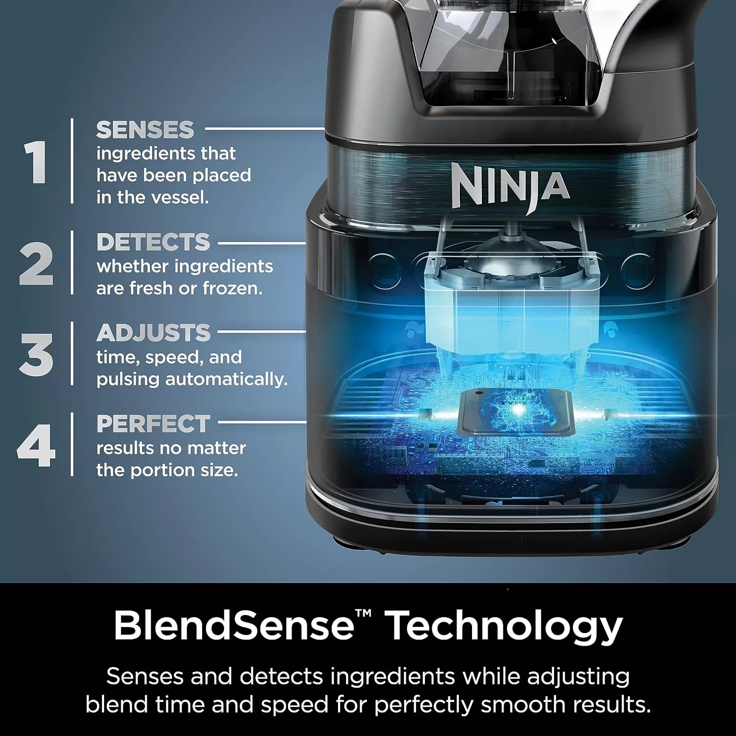 Ninja TB301 Detect Duo Power Blender Pro + Single Serve, BlendSense Technology, Black