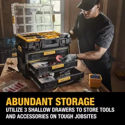 DEWALT TOUGHSYSTEM 2.0 Tool Organizer and Storage 3 Drawer Unit (DWST08330)