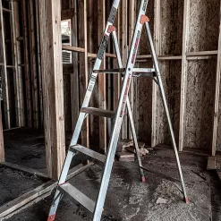 Little Giant Ladder Systems Flip N Lite 6 Foot 300 Pound Capacity Aluminum Lightweight Slim Stepladder Ladder