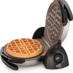 Presto 03510 Ceramic FlipSide Belgian Waffle Maker,Black