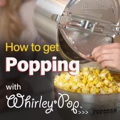 Original Whirley Pop Popcorn Maker - 6 Quart Popcorn Popper, Popcorn Maker With Metal Gears