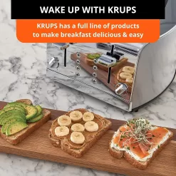 KRUPS Breakfast Essentials Stainless Steel Toaster, 4-Slice