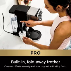 Ninja CFP301 DualBrew Pro Specialty 12-Cup Drip Maker with Glass Carafe, Single-Serve Grounds, Black