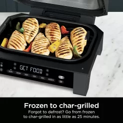 Ninja DG551 Foodi Smart XL 6-in-1 Indoor Grill, 2nd Generation, Black/Silver