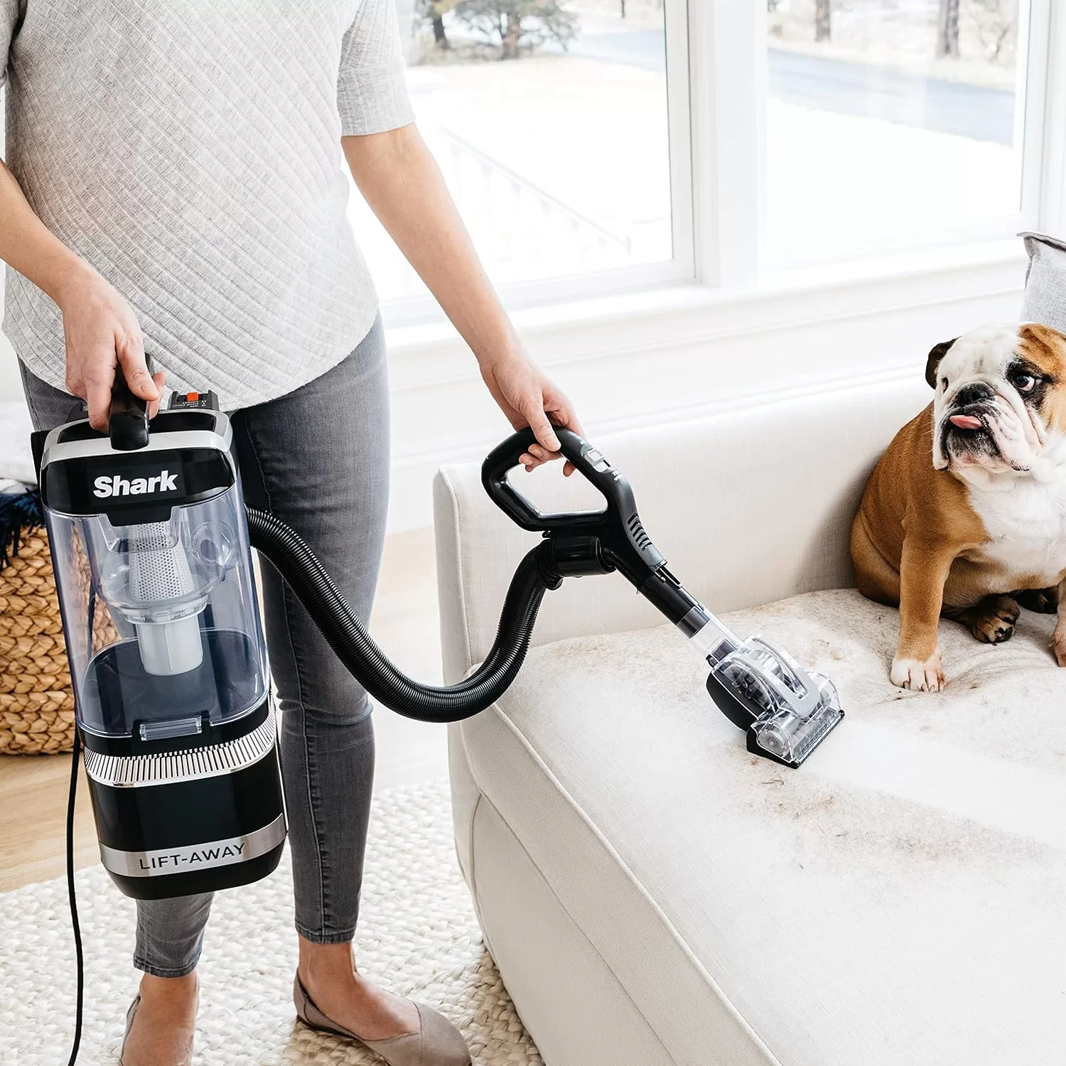 Shark LA322 Navigator ADV Corded Vacuum with Pet Power Brush Crevice and Upholstery Tool, Lift-Away Upright, Black