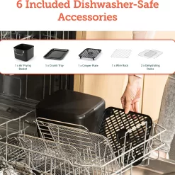 COSORI Air Fryer Oven Combo 7 Qt, Countertop Convection (100℉ to 450℉) , Stainless Steel, 1800W