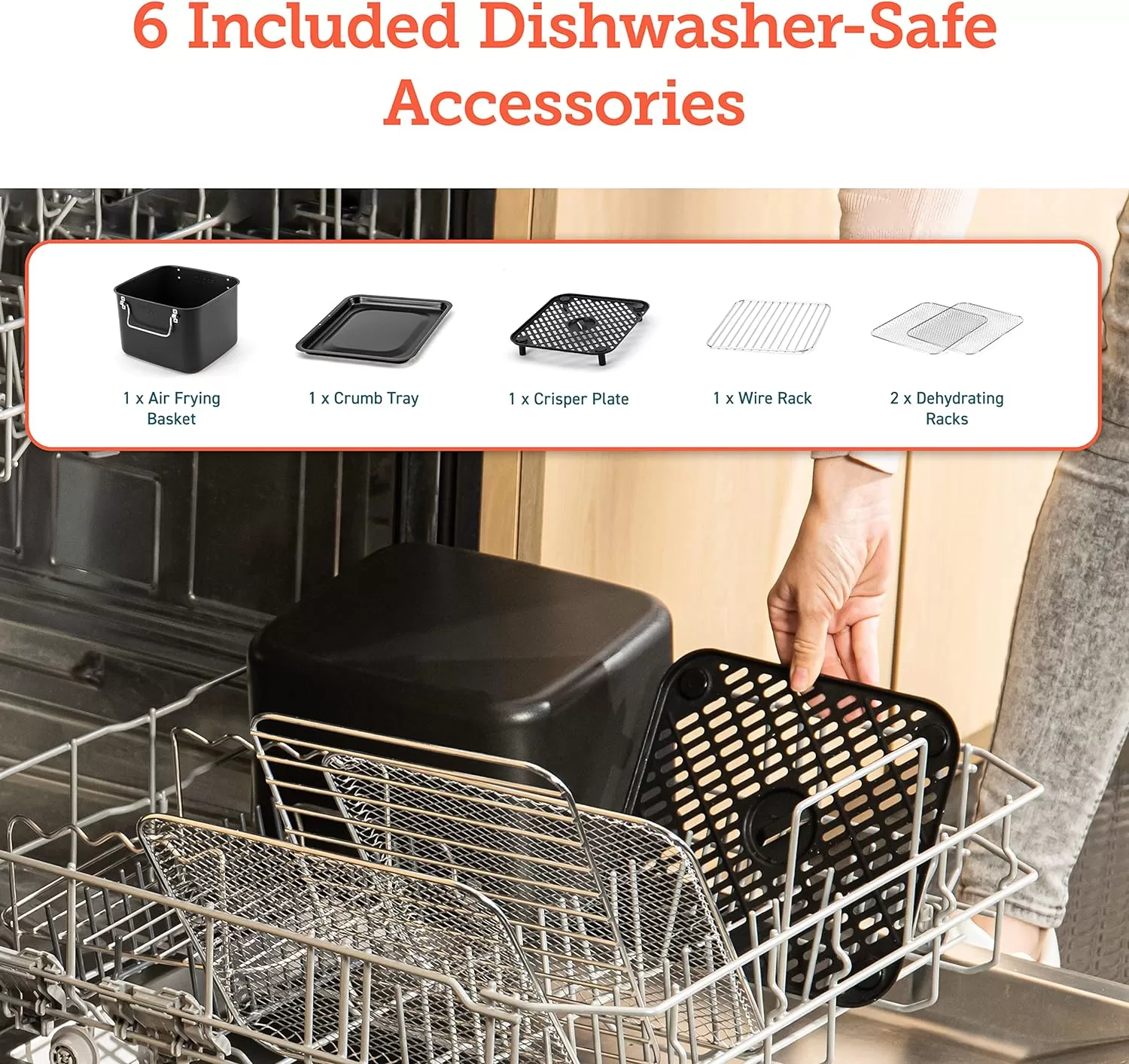 COSORI Air Fryer Oven Combo 7 Qt, Countertop Convection (100℉ to 450℉) , Stainless Steel, 1800W