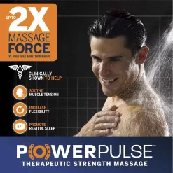 Waterpik PowerPulse Massge Chrome 6 settings Showerhead Combo 1.8 gpm