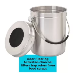 Black+Decker 166 oz Silver Stainless Steel Compost Keeper