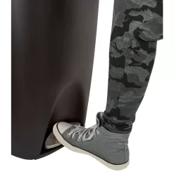 Umbra Brim 13 gal Black Plastic Step On Wastebasket