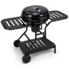 Costway 22 Inches 2 Layer Racks Barbecue Grill with Wheels for Outdoor Camping