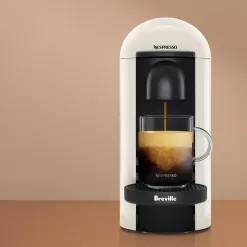 Nespresso VertuoPlus Single-Serve Coffee Maker and Espresso Machine by Breville, White