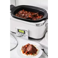 GreenPan 6-quart Elite Ceramic Nonstick 8-in-1 Programmable Electric Slow Cooker - Cloud Cream