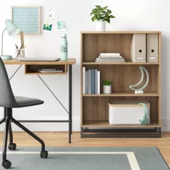 Room Essentials Mixed Material 3 Shelf Bookcase - Natural