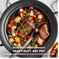 GreenPan PFAS-Free Nonstick 4qt Slow Cooker Matte Black
