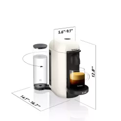 Nespresso VertuoPlus Single-Serve Coffee Maker and Espresso Machine by Breville, White