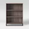 Room Essentials Mixed Material 3 Shelf Bookcase - Gray