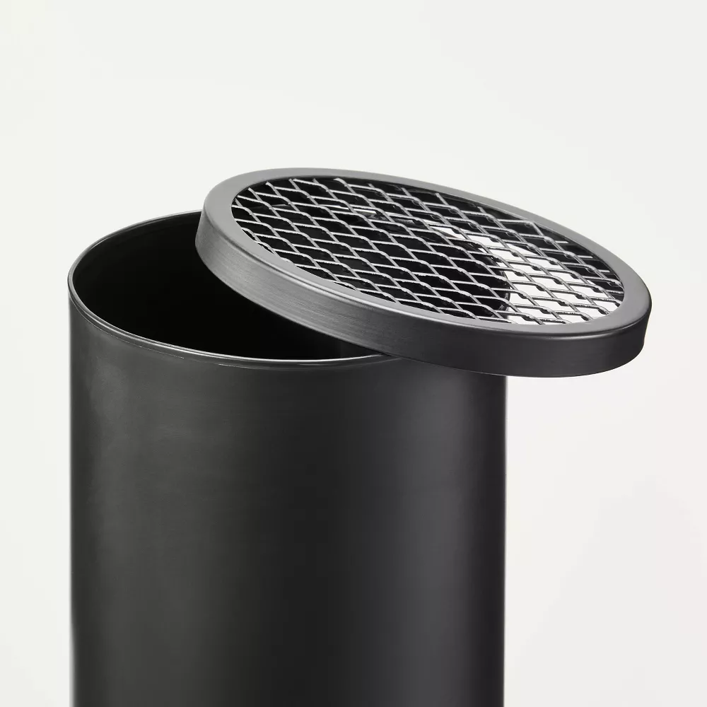 Hearth & Hand with Magnolia Wood Burning Outdoor Metal Fire Pit Chimenea Black