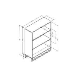 Room Essentials Mixed Material 3 Shelf Bookcase - Gray