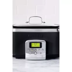 GreenPan 6-quart Elite Ceramic Nonstick 8-in-1 Programmable Electric Slow Cooker - Black