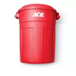 Ace 32 gal Red Plastic Garbage Can Lid Included