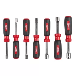 Milwaukee Assorted in. SAE Hollow Shaft Nut Driver Set 7 in. L 7 pc