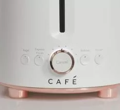Café Express Finish 2 Slice Metal Toaster White