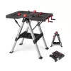 ANGELES HOME 8CK-35TL139 2.7 ft. x 2.7 ft. x 2 ft. Folding Workbench with Adjustable Height, 440 lbs. Load Capacity