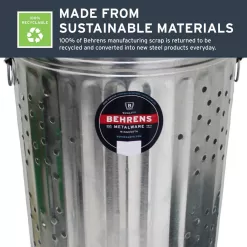 Behrens 20 gal. Galvanized Steel Composter/Rubbish Burner Animal Proof/Animal Resistan Lid