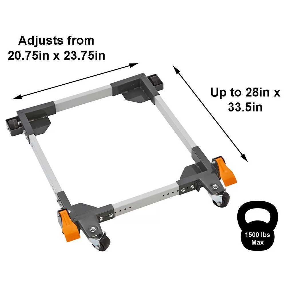 BORA PM-3500 Steel Super Duty 1500 lb. Capacity Adjustable Universal Mobile Base