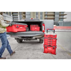 Milwaukee Packout 19.7 in. Deep Storage Organizer 2100 cu in Black/Red
