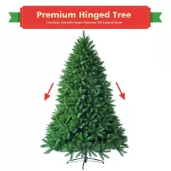 Costway CM22058 7.5 ft. Premium Hinged Dunhill Unlit Artificial Christmas Fir Tree with 1968 Branch Tips
