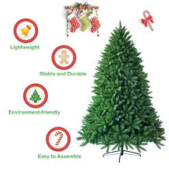 Costway CM22058 7.5 ft. Premium Hinged Dunhill Unlit Artificial Christmas Fir Tree with 1968 Branch Tips