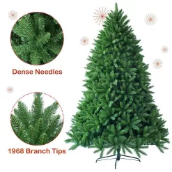 Costway CM22058 7.5 ft. Premium Hinged Dunhill Unlit Artificial Christmas Fir Tree with 1968 Branch Tips