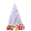 Costway CM22101 7.5 ft. Unlit Hinged Artificial Christmas Tree Premium Pine Tree 1346 Tips W/Metal Stand