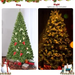 Costway CM22734 9 ft. Green Unlit Slim Fraser Fir Artificial Christmas Tree with 2094 Tips