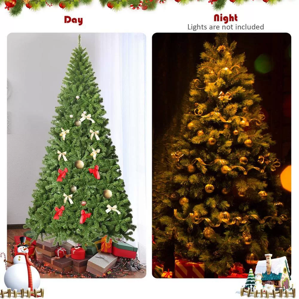 Costway CM22734 9 ft. Green Unlit Slim Fraser Fir Artificial Christmas Tree with 2094 Tips