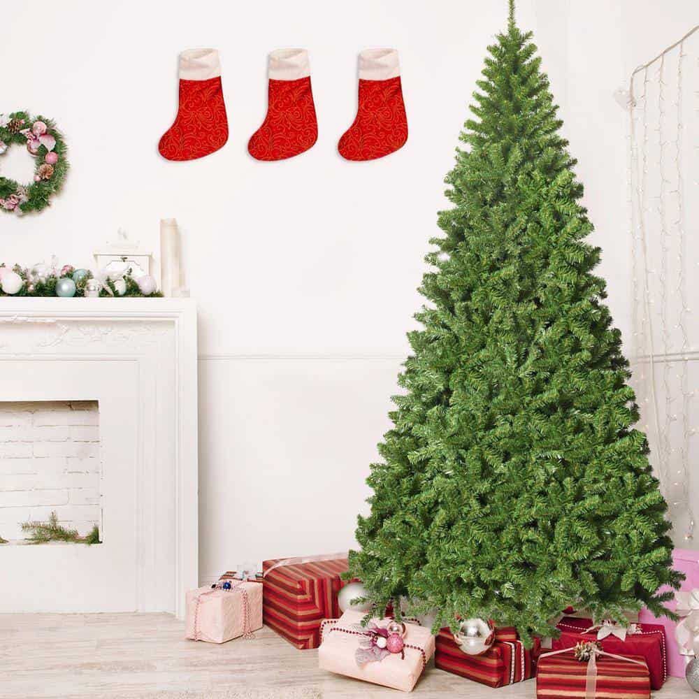 Costway CM22734 9 ft. Green Unlit Slim Fraser Fir Artificial Christmas Tree with 2094 Tips