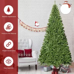 Costway CM22734 9 ft. Green Unlit Slim Fraser Fir Artificial Christmas Tree with 2094 Tips
