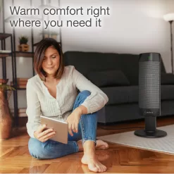 Lasko CS27600 Ceramic Pedestal Tower Indoor Heater Black 1500W
