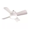 Bell & Howell 6 in. Matte White LED Indoor Socket Fanlight